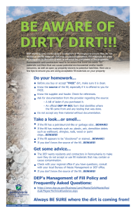 Be Aware of Dirty Dirt